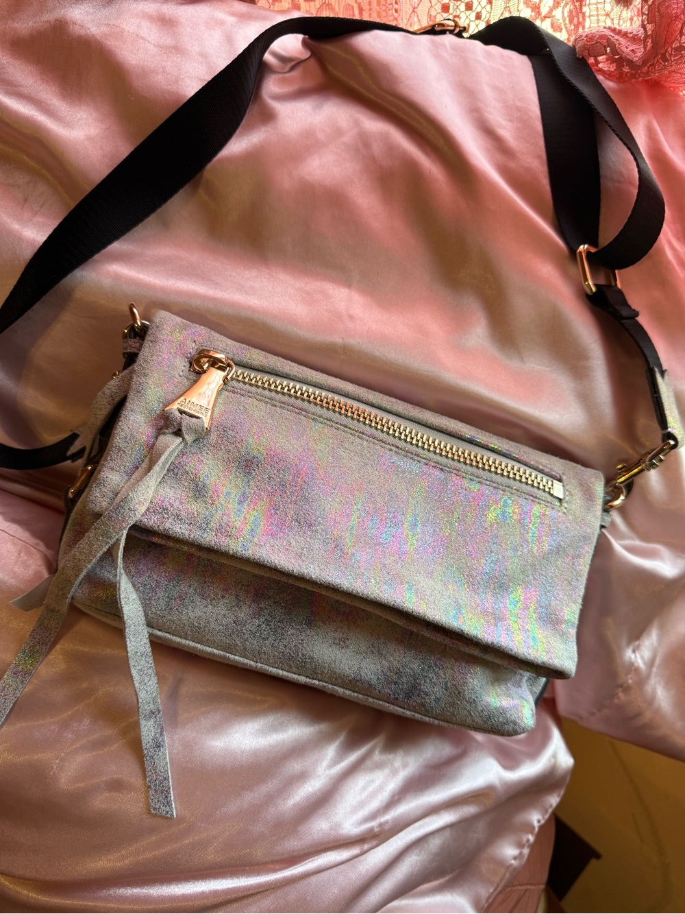 Aimee Kesetnburg opalescent bag NWOT